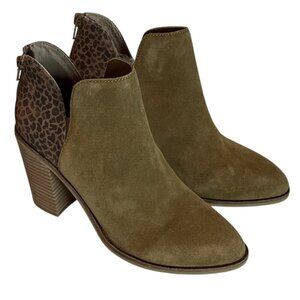 DV8 Women's Shai Mixed Material Boot Leather Brown Size 8.5 NWOB